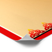 Poster de paon et de fleurs fantaisie (Coin)