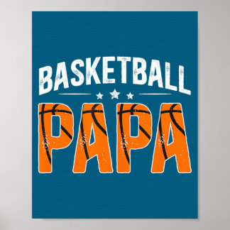 Poster De Papa Basket-ball Joueur de Basket-ball Papa
