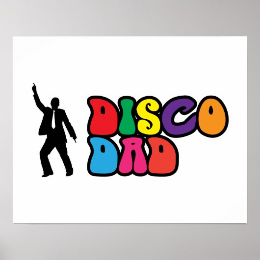 Poster de papa disco - Un cadeau psychédélique pou (Devant)