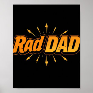 Poster de papa Rad - Fête des pères Cool Cadeau