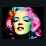 Poster de papier Marylin Monroe Pop Art (mat)<br><div class="desc">66, 6 g/m2,  papier poster de 7, 5 pt d'épaisseur Finition matte et surface lisse Option économique avec des images claires et des couleurs vibrantes Ajou tez un cadre de qualité premium en tant qu'accessoire 27.94x21.59cm</div>