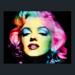 Poster de papier Marylin Monroe Pop Art (mat)<br><div class="desc">66, 6 g/m2,  papier poster de 7, 5 pt d'épaisseur Finition matte et surface lisse Option économique avec des images claires et des couleurs vibrantes Ajou tez un cadre de qualité premium en tant qu'accessoire 27.94x21.59cm</div>