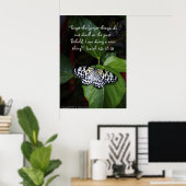 Poster de papillon blanc (Bureau à domicile)