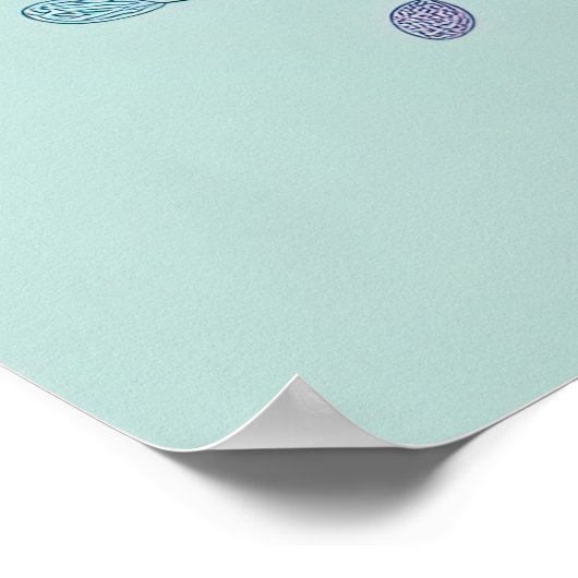 Poster de papillon bleu Patchwork (Coin)