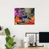 Poster de papillon bleu tropical (Bureau à domicile)