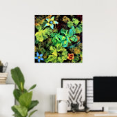 Poster de papillon et de fleurs Rodilius (Bureau à domicile)