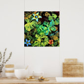Poster de papillon et de fleurs Rodilius (Cuisine)