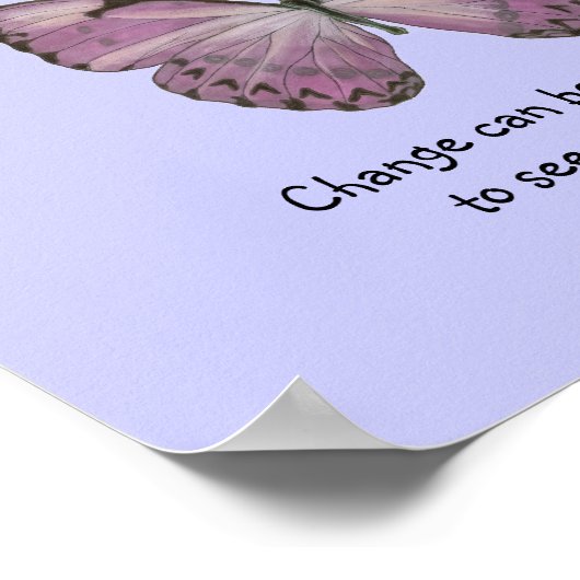 Poster de papillon pourpre (Coin)