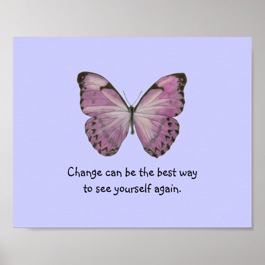 Poster de papillon pourpre (Devant)