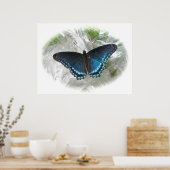 Poster de papillon rouge pourpre tacheté (Cuisine)