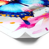 Poster de papillon vibrant - Splash artistique de (Coin)