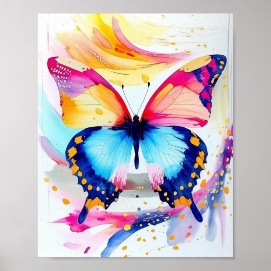 Poster de papillon vibrant - Splash artistique de (Devant)