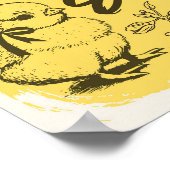 Poster de Pâques Jaune Décor de la maison de print (Coin)