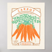 Poster de paquets de graines de carottes (Devant)