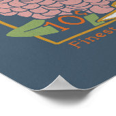 Poster de paquets de semences de Zinnia (Soft Navy (Coin)