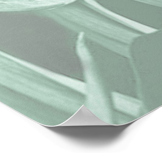 Poster de Paradise Tropical Splash en Blues, Turquoise (Coin)