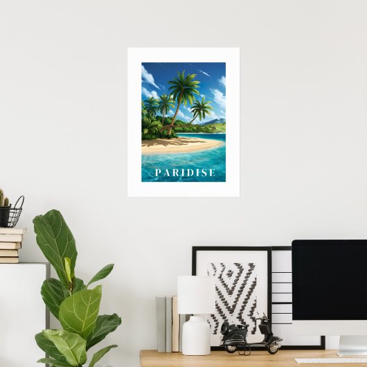 Poster de Paridise Tropical Beach (Bureau à domicile)