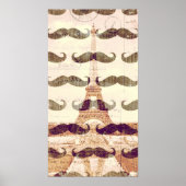 Poster De Paris avec moustache (Devant)