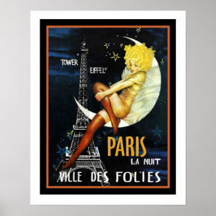Poster de Paris Ville Des Folies 16 x 20