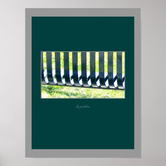 Poster de Park Bench in Light par gretchen (Devant)