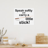 Poster de parler doucement (Cuisine)