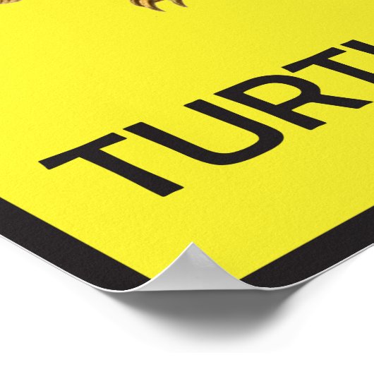 Poster de passage de tortues de prudence (Coin)