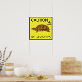 Poster de passage de tortues de prudence (Cuisine)