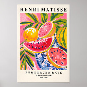 Poster de pastèque, Matisse Art Print, Mid Century