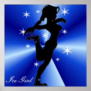 Poster de patinage artistique pour filles