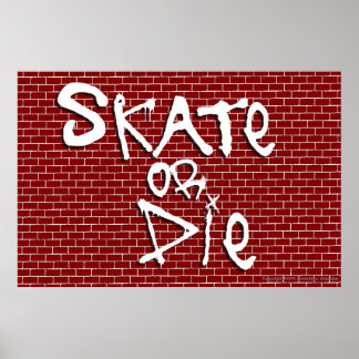 Poster de patinage ou de mort