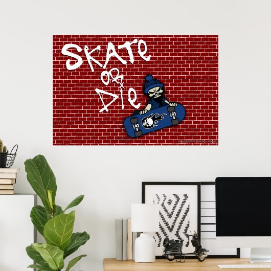 Poster de patinage ou de mort (Bureau à domicile)