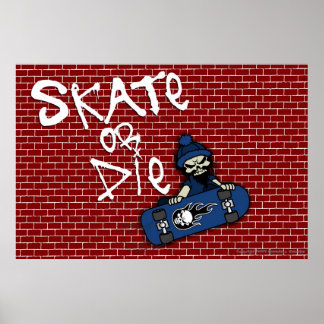 Poster de patinage ou de mort