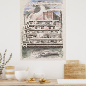 Poster de Paul Nash Funeral Pyre - Retro Elegance (Cuisine)