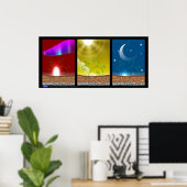Poster de paysage triple (Bureau à domicile)