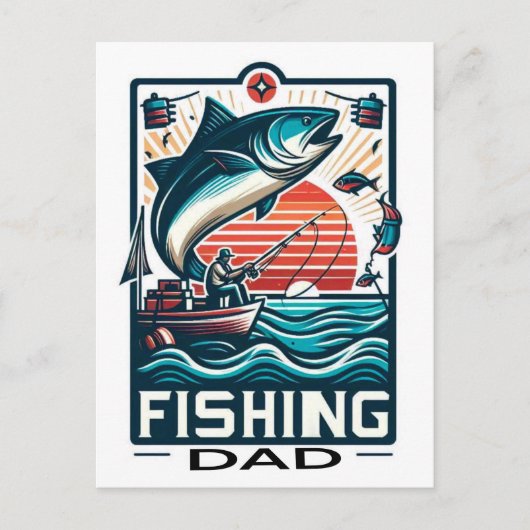 Poster de pêche, carte (Devant)