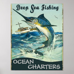 Poster de pêche en mer profonde