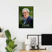 Poster de pêche George Bush (Bureau à domicile)