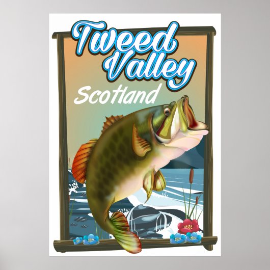 Poster de pêche Tweed Valley Scotland (Devant)