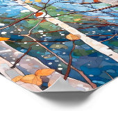 Poster de peinture à l'aquarelle de la forêt de Bi (Coin)