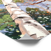 Poster de peinture à l'aquarelle de la forêt de Bi (Coin)