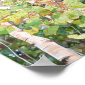 Poster de peinture à l'aquarelle de la forêt de Bi (Coin)