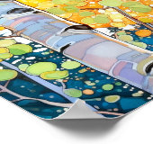 Poster de peinture à l'aquarelle de la forêt de Su (Coin)