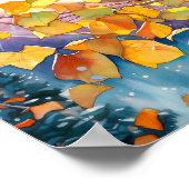 Poster de peinture à l'aquarelle de la forêt de Su (Coin)