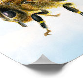 Poster de peinture à l'aquarelle de l'abeille de m (Coin)