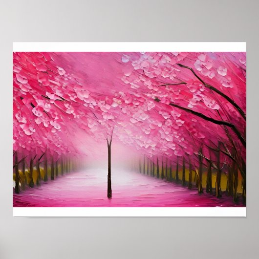 Poster de peinture à l'huile de Sakura de Cherry B (Devant)