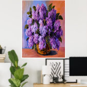 Poster de peinture à l'huile florale Lilacs (Bureau à domicile)
