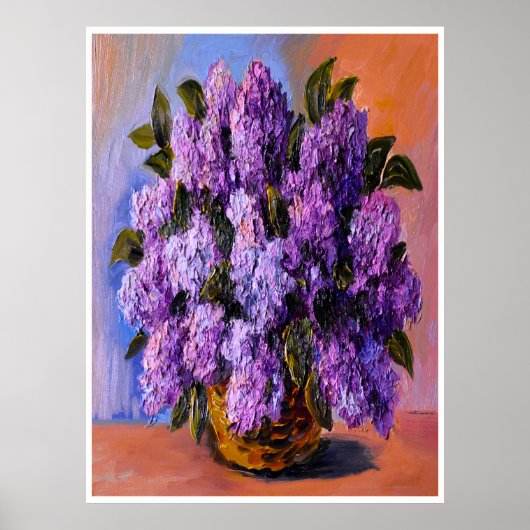 Poster de peinture à l'huile florale Lilacs (Devant)