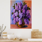 Poster de peinture à l'huile florale Lilacs (Cuisine)