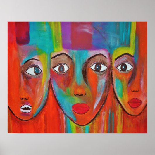 Poster de peinture à l'huile pour femmes africaine (Devant)