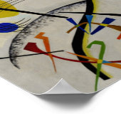 Poster de peinture Abstraite du segment bleu Kandi (Coin)